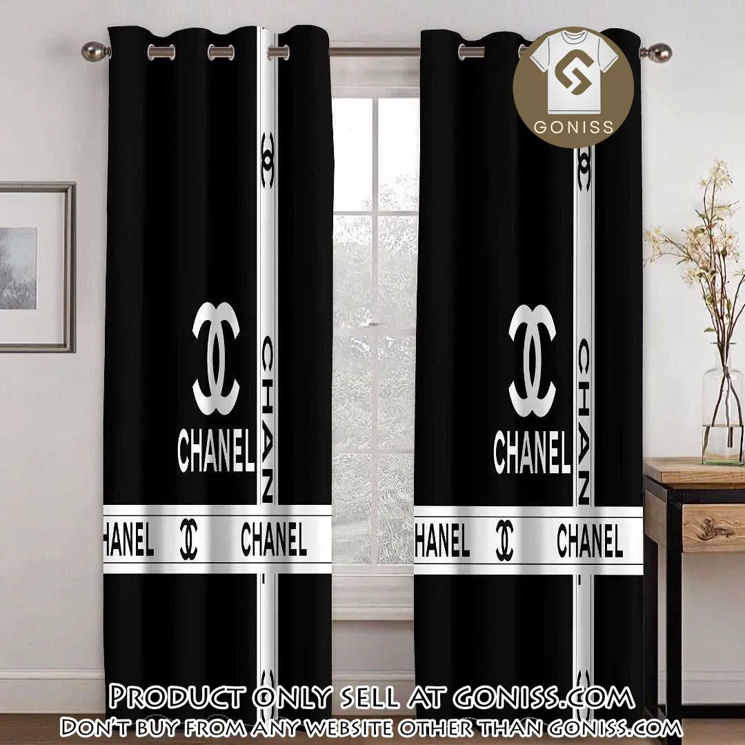 Chanel black premium window curtains hot  set wc107 gn0616756